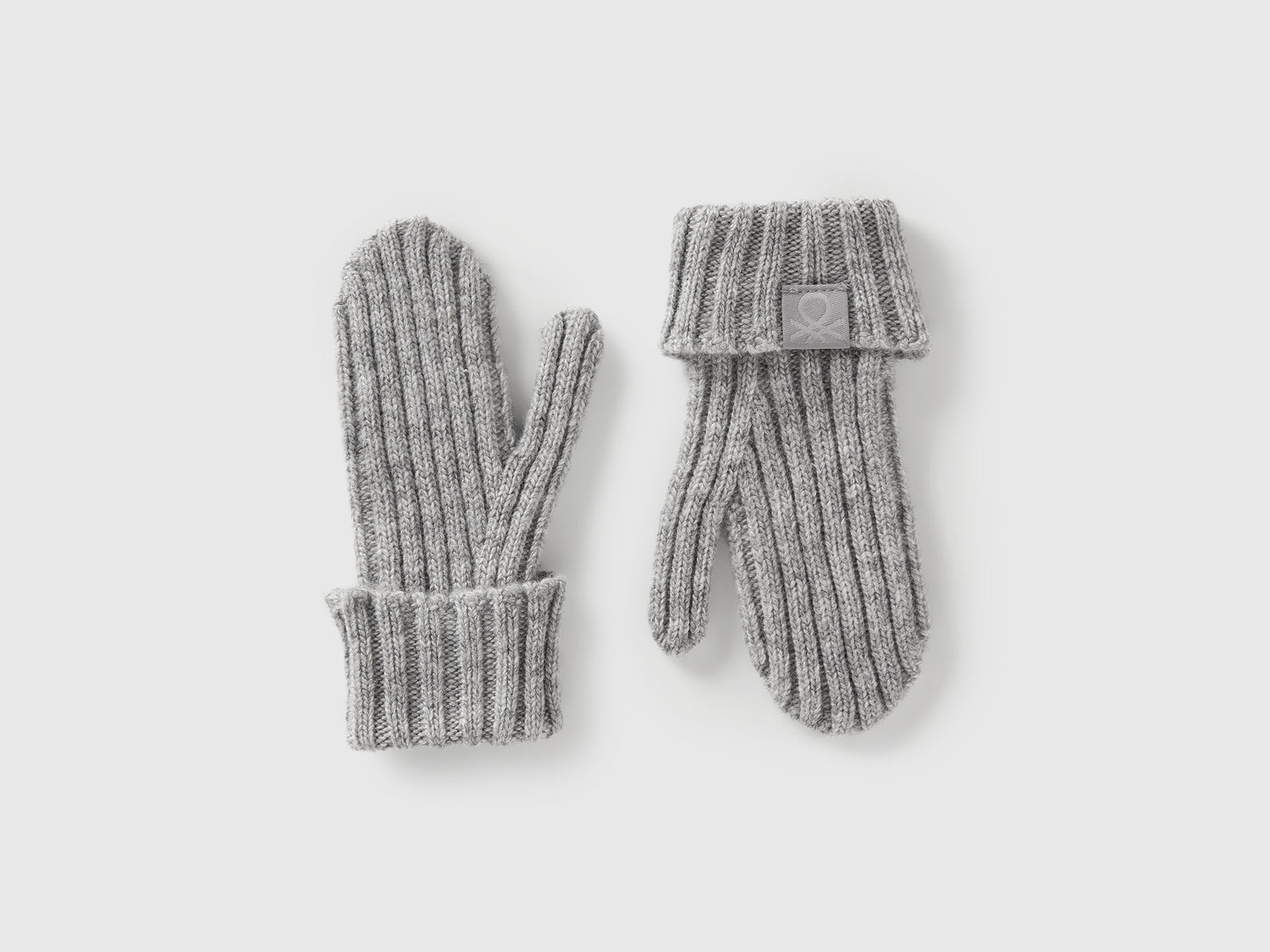 Muffole in misto lana da bimbo grigio chiaro | Benetton Outlet