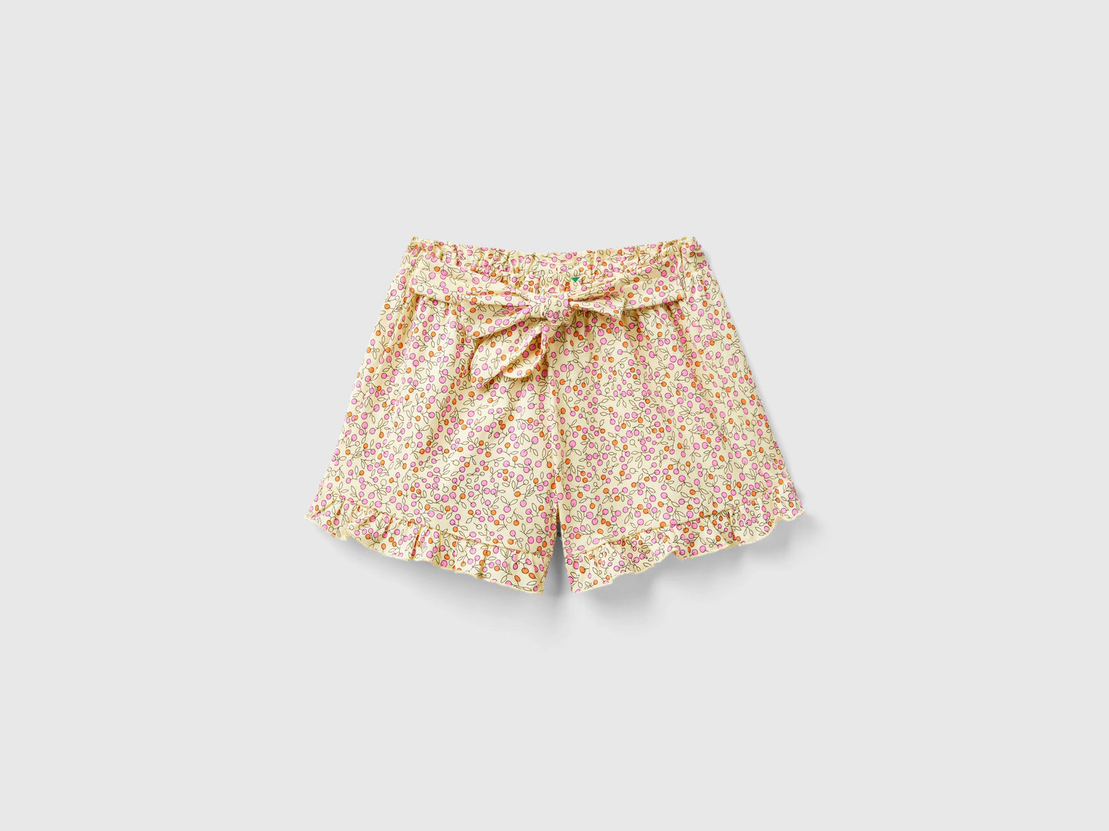 Bermuda con stampa frutta da bimba bianco panna | Benetton Outlet