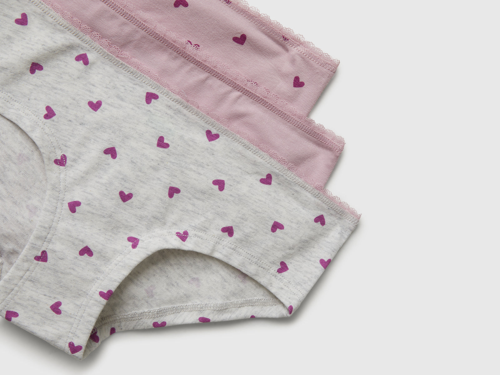 Tre slip in cotone stretch da bambina multi-color 3 | Benetton Outlet