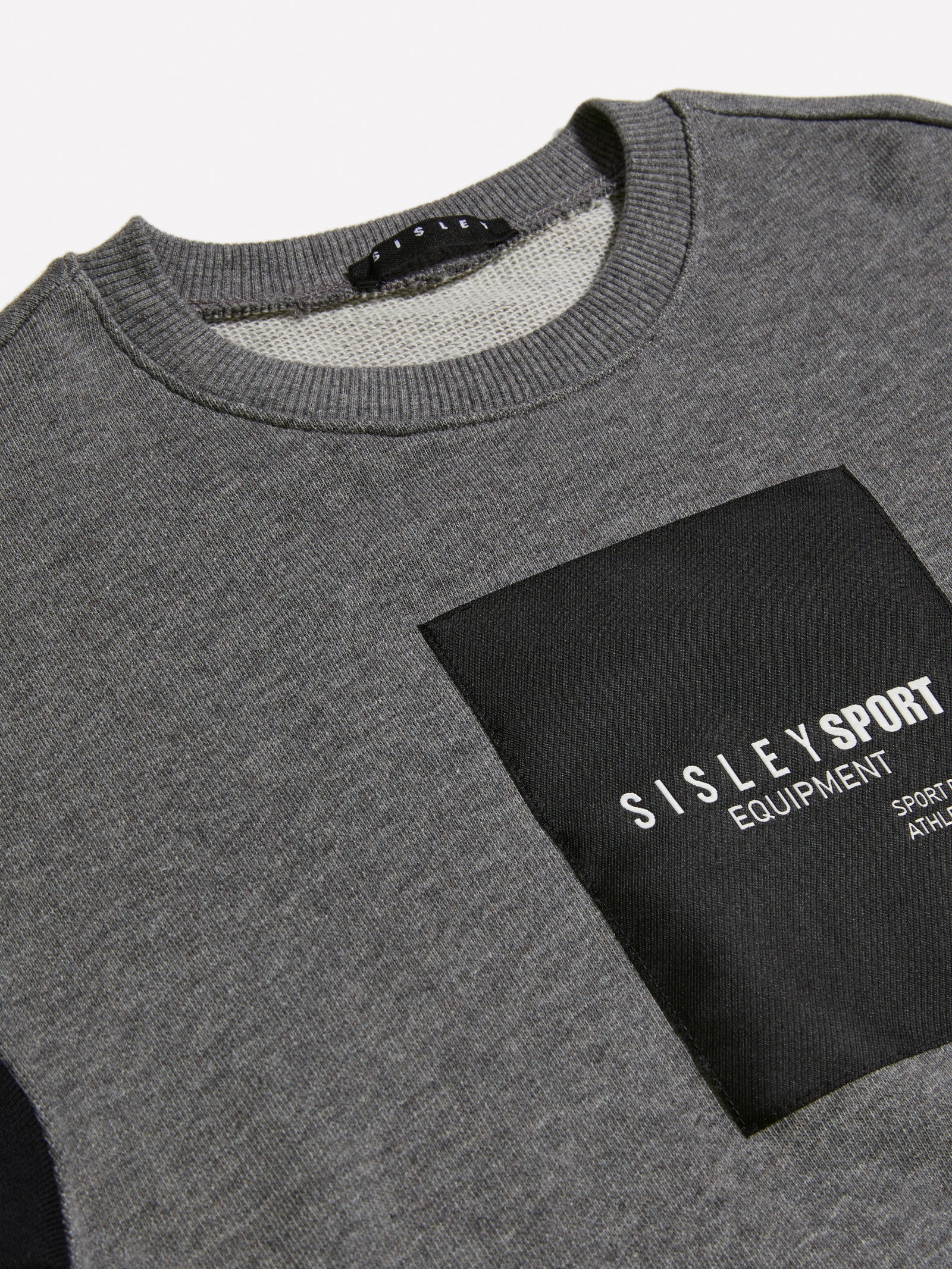 Felpa con etichetta logata da bambino grigio 3 | Sisley young Outlet