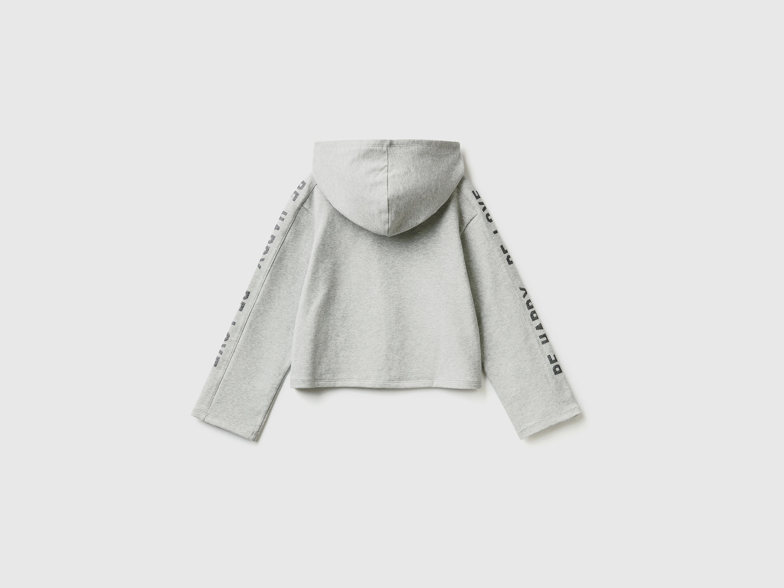 Calda felpa boxy fit con stampa da bambina grigio chiaro 2 | Benetton Outlet
