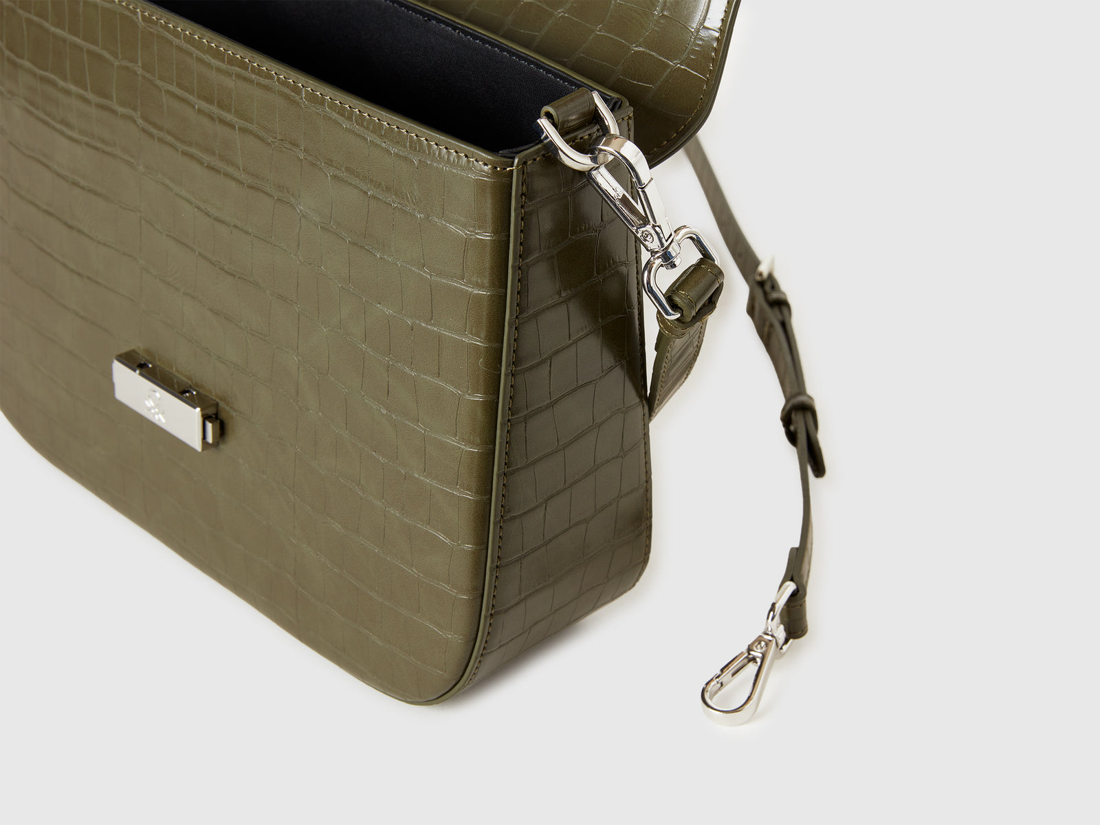 Be Bag grande verde con stampa cocco da donna verde militare 3 | Benetton Outlet