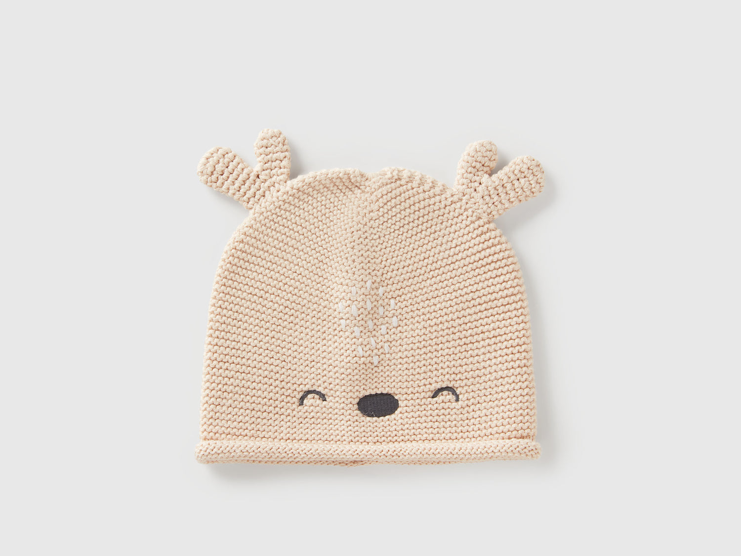 Cappellino crochet con applicazioni da neonato beige | Benetton Outlet