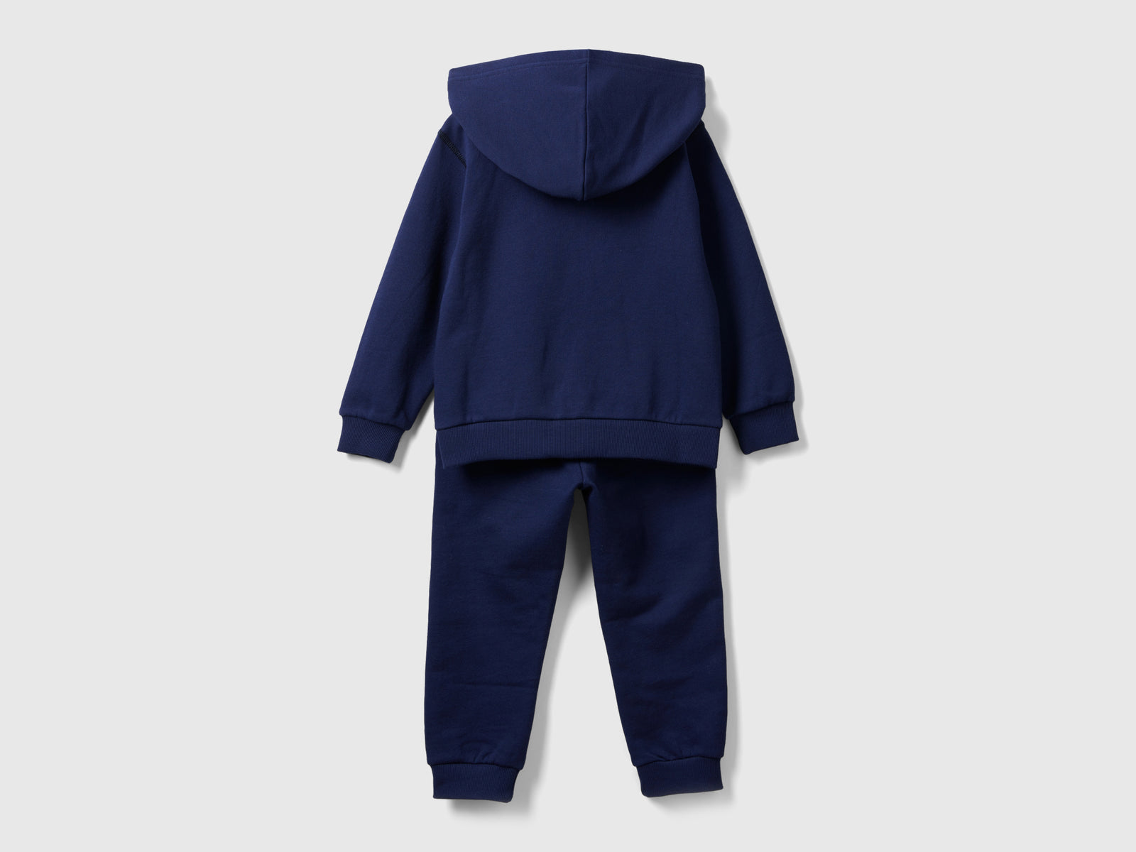 Tuta in felpa 100% cotone da bimbo blu scuro 2 | Benetton Outlet