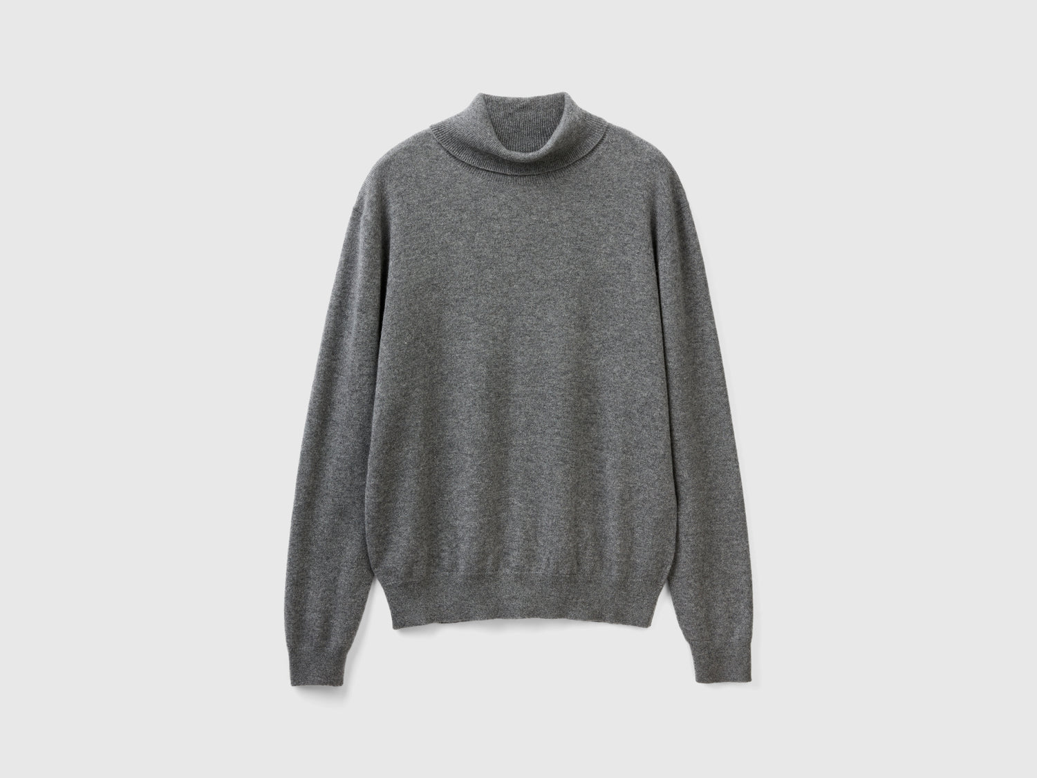 Dolcevita in puro cashmere da uomo grigio scuro | Benetton Outlet