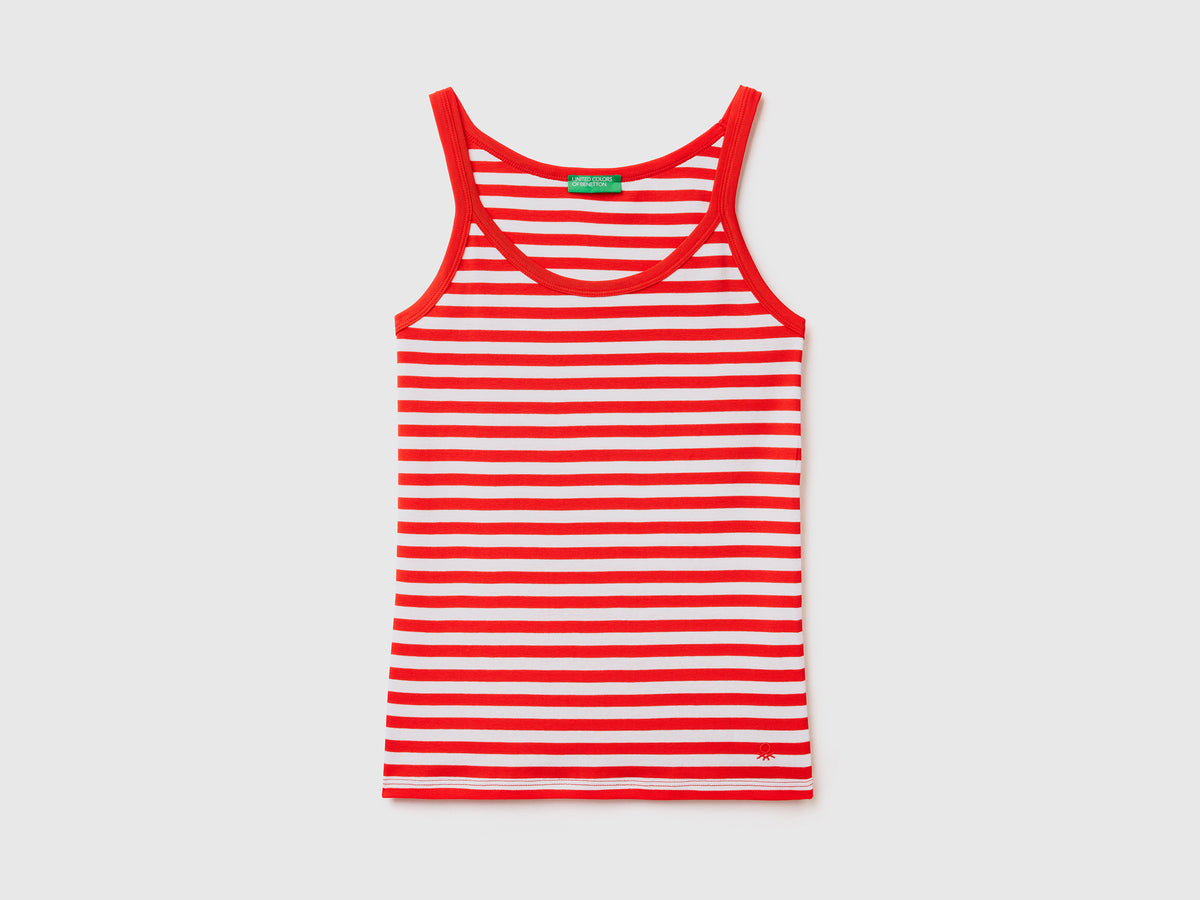 Canotta a righe 100% cotone