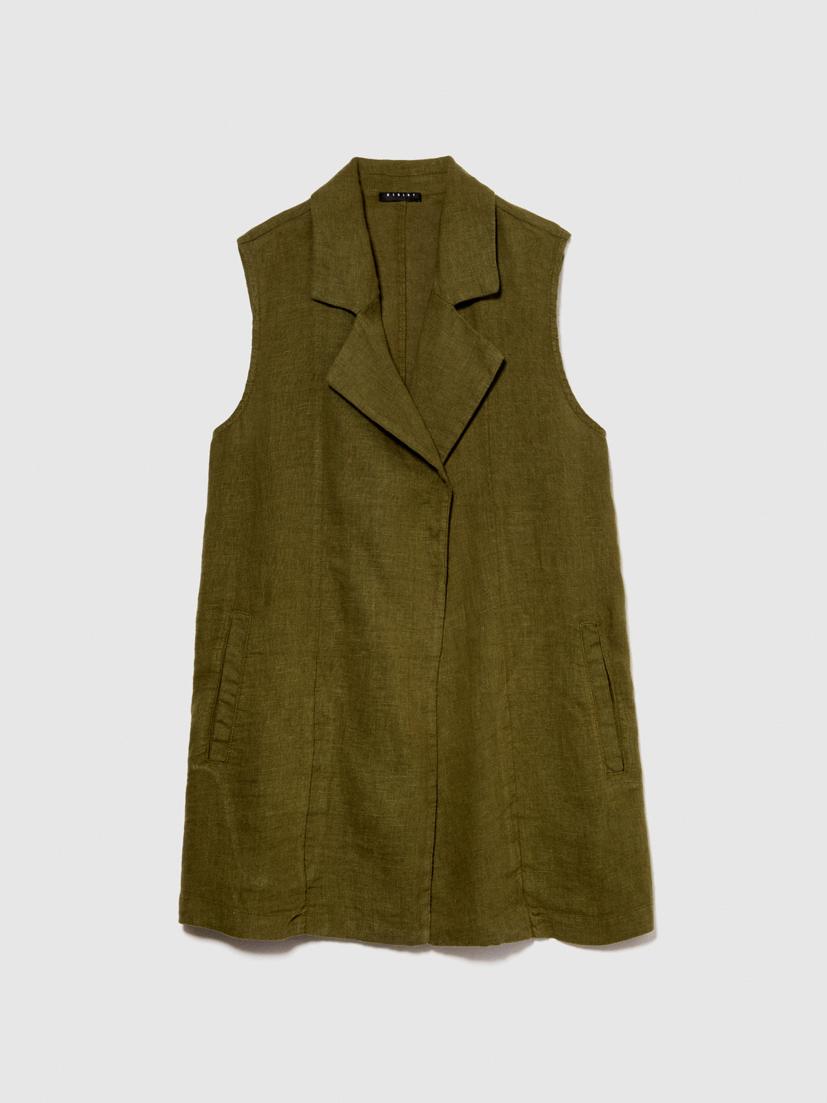 Gilet aperto 100% lino