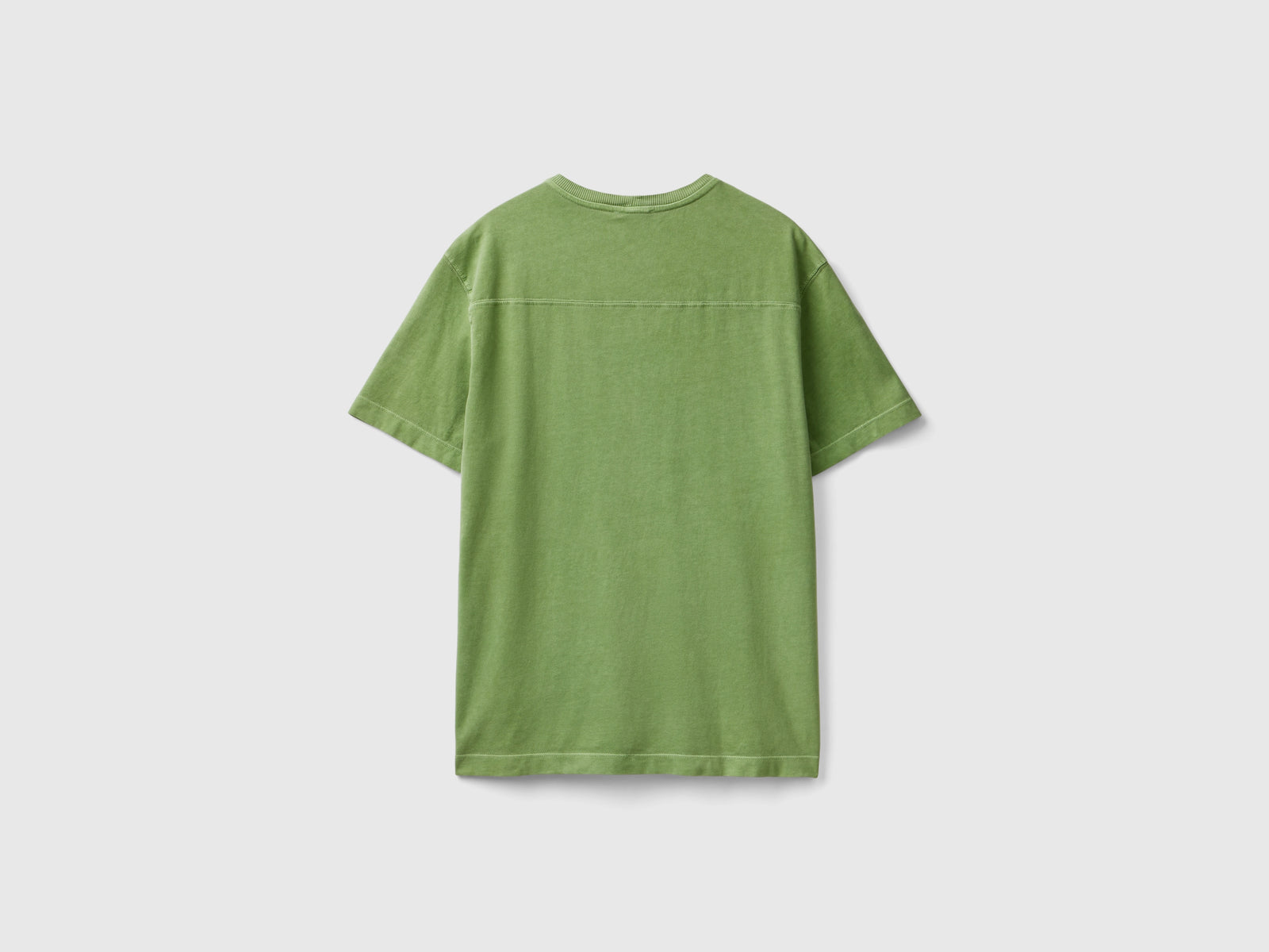 T-shirt in cotone bio da uomo verde militare 2 | Benetton Outlet