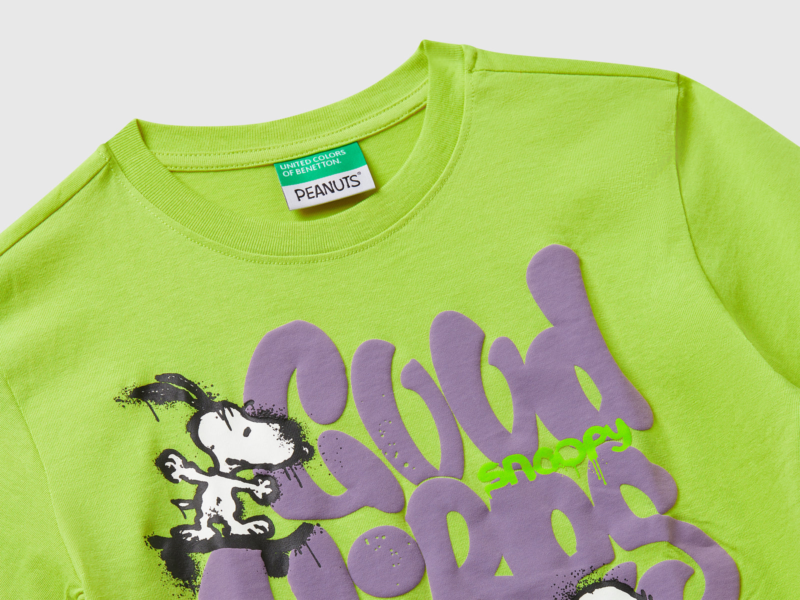 T-shirt regular con stampa ©Peanuts da bimbo verde 3 | Benetton Outlet