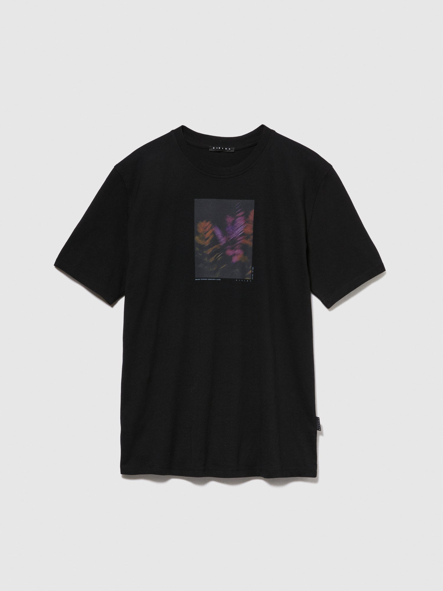 T-shirt con stampa da uomo nero | Sisley Outlet