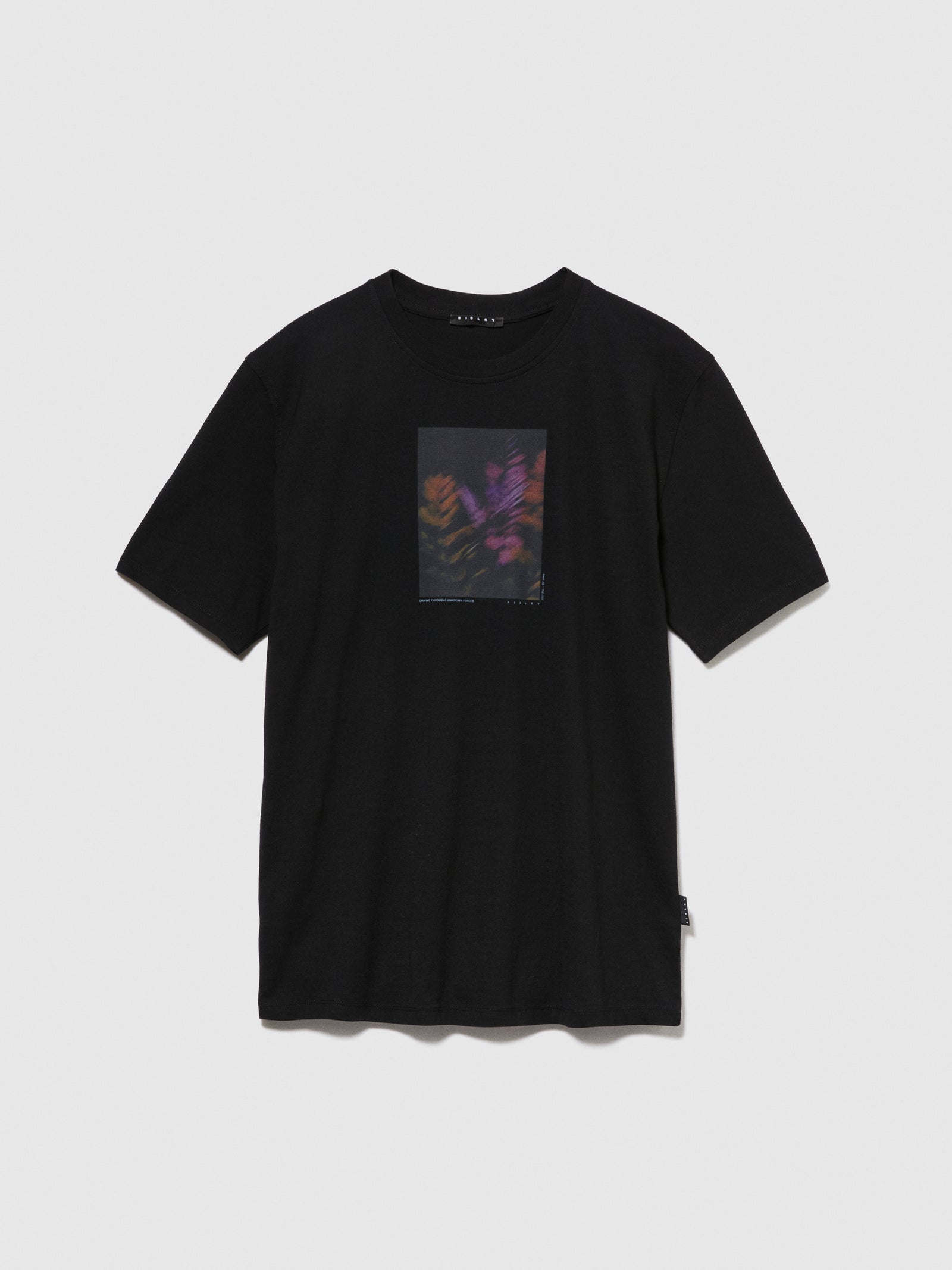 T-shirt con stampa da uomo nero | Sisley Outlet