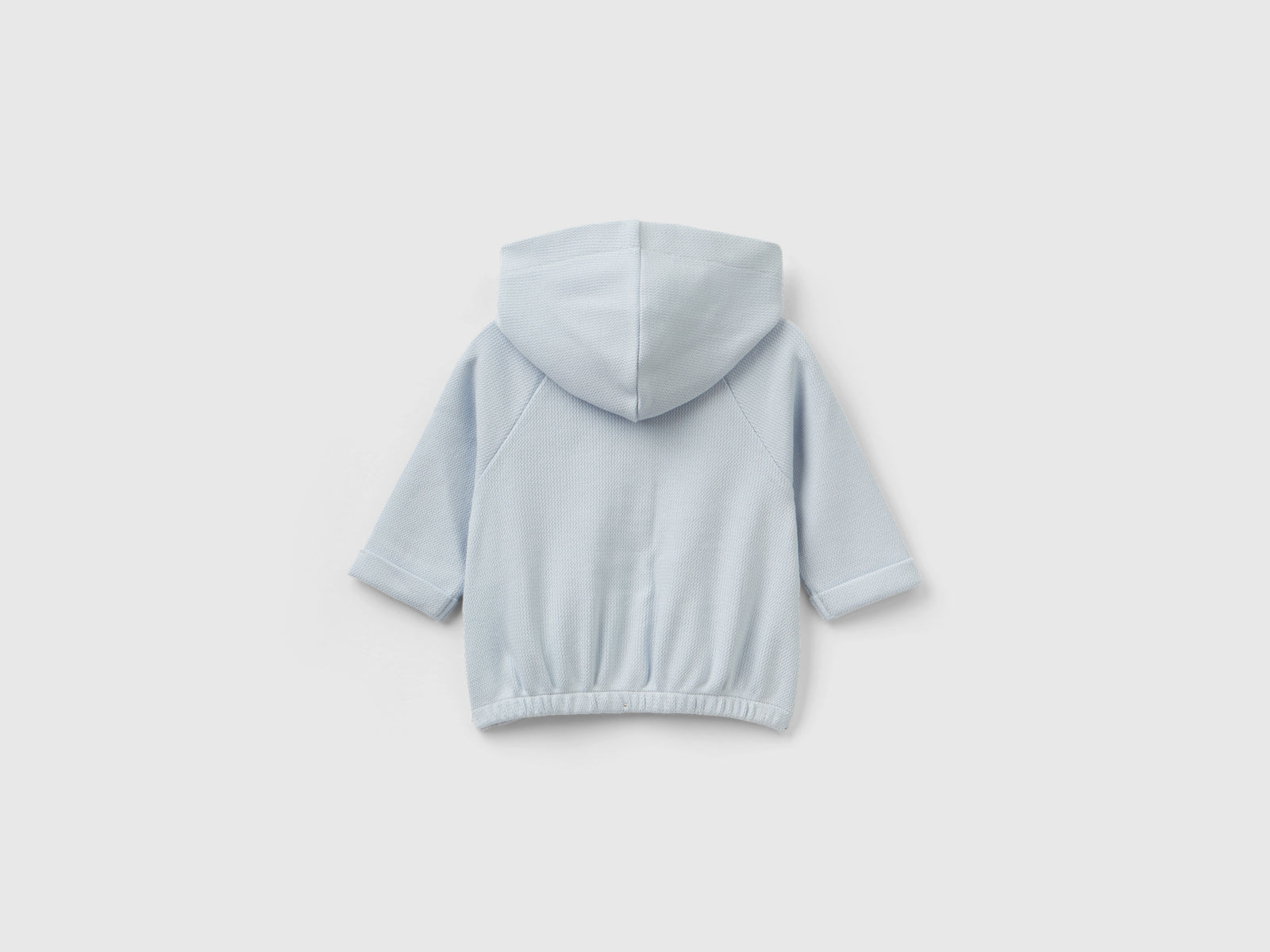 Felpa con cappuccio da neonato celeste 2 | Benetton Outlet