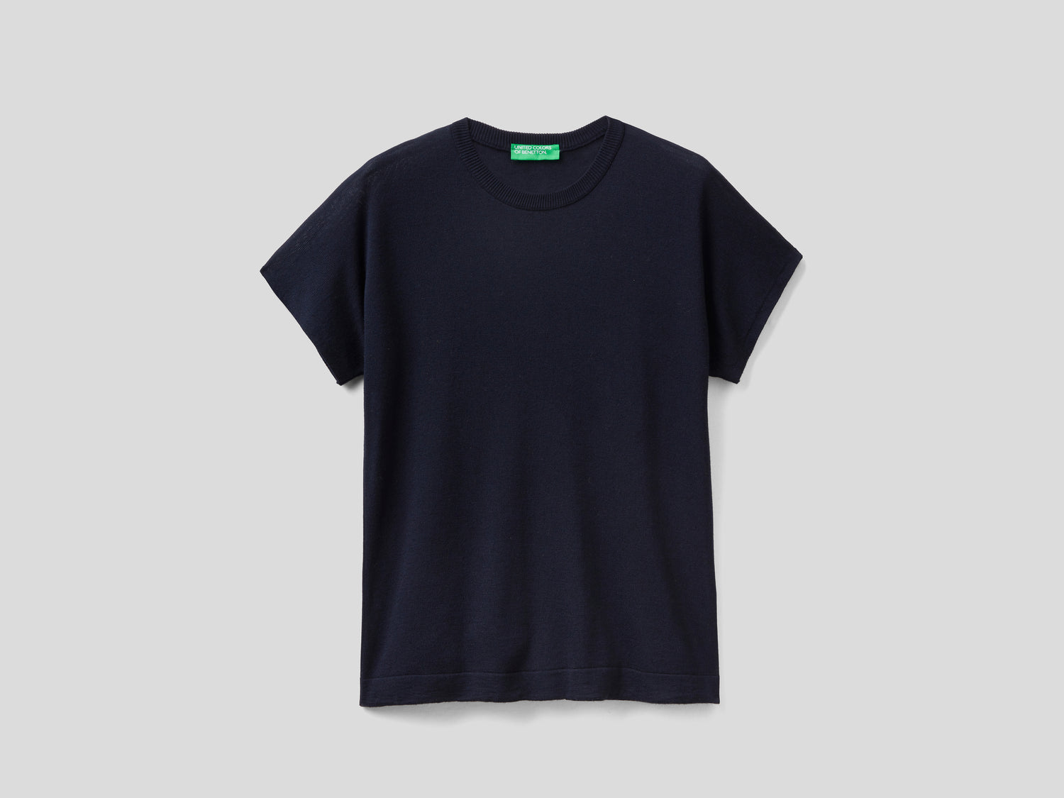 Maglia a manica corta da donna blu scuro | Benetton Outlet