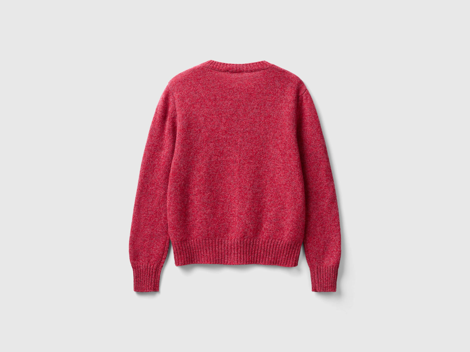 Cardigan in pura lana Shetland da donna rosso corallo 2 | Benetton Outlet