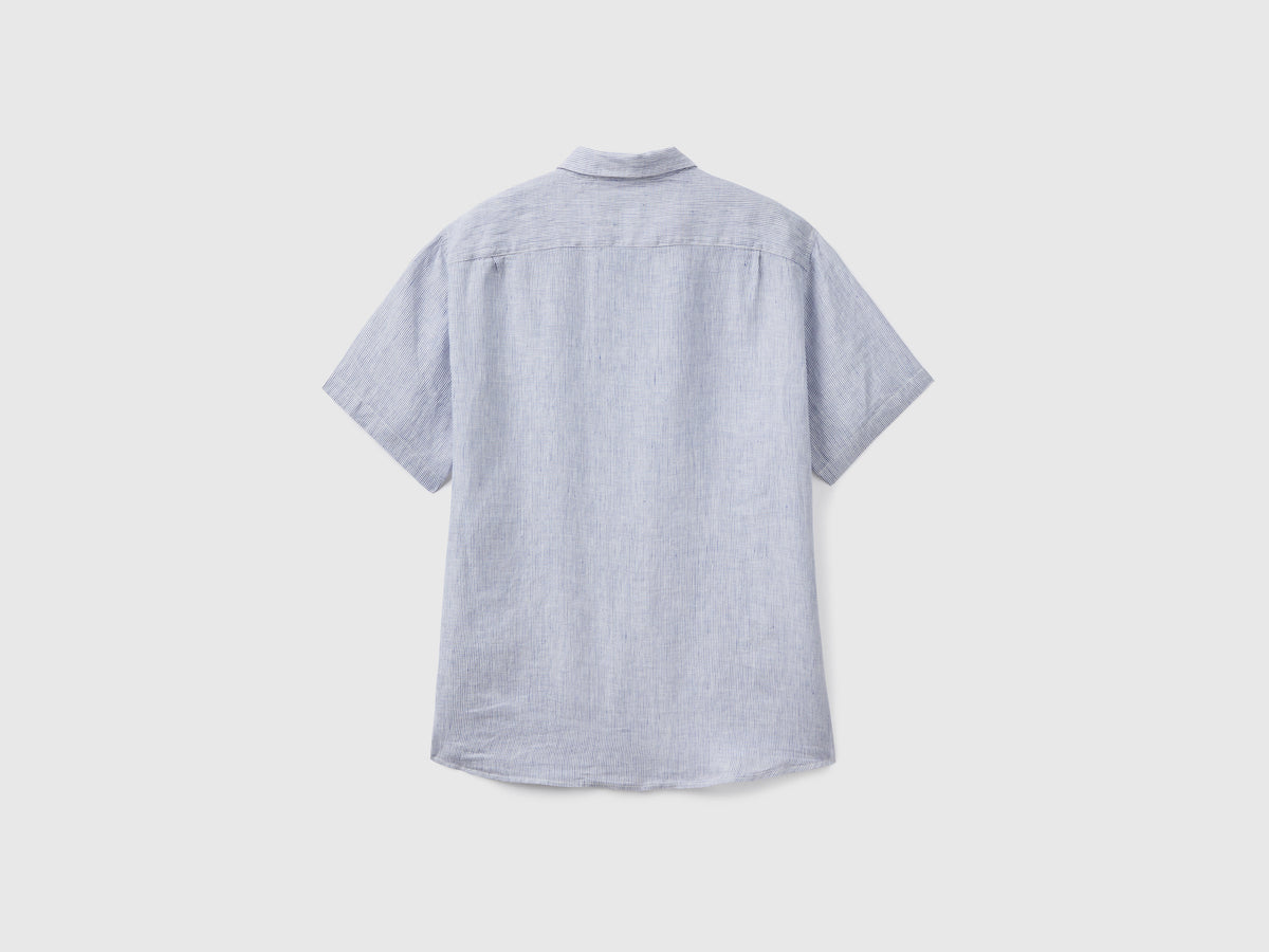 Camicia a manica corta 100% lino