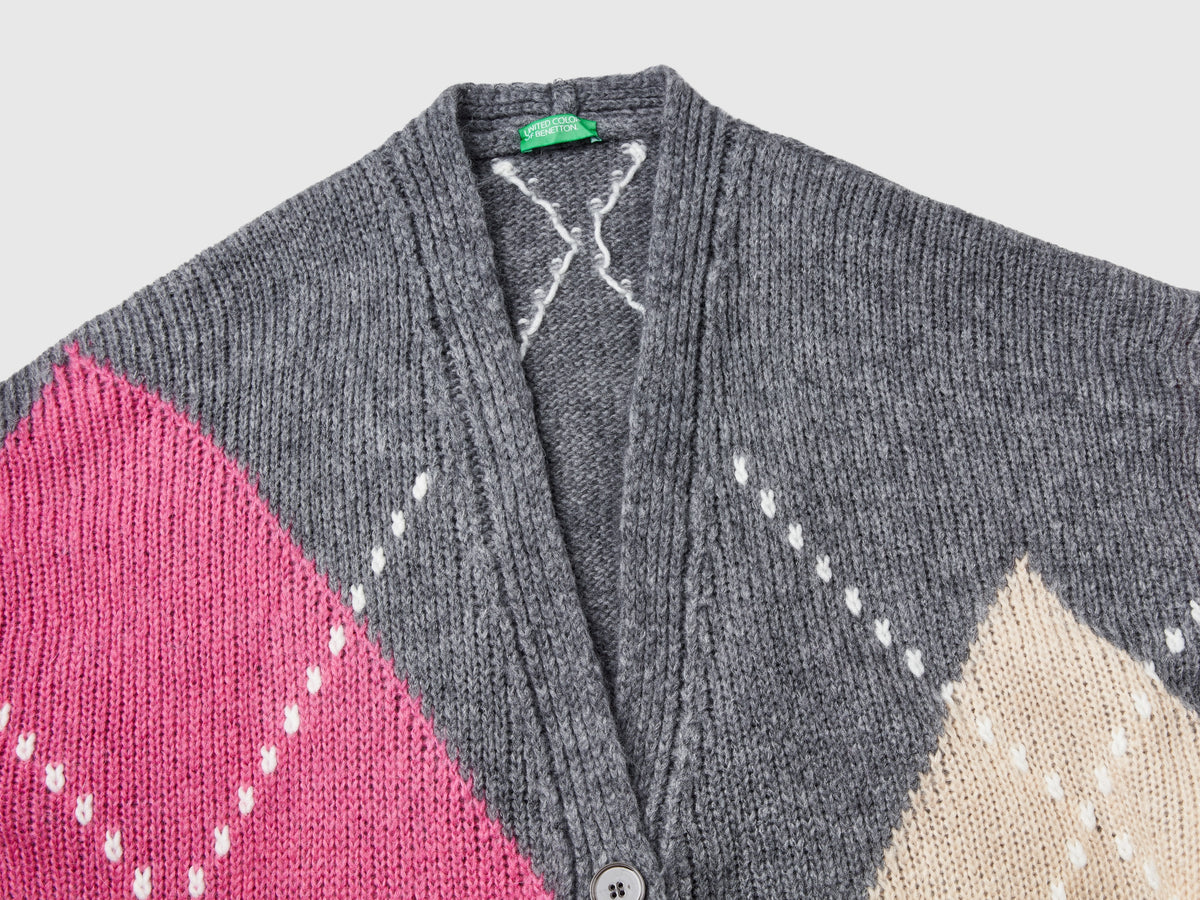 Cardigan boxy fit in misto mohair