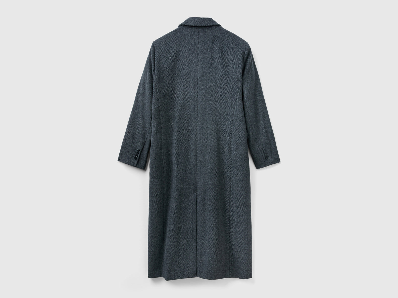 Cappotto lungo doppiopetto da donna grigio scuro 2 | Benetton Outlet