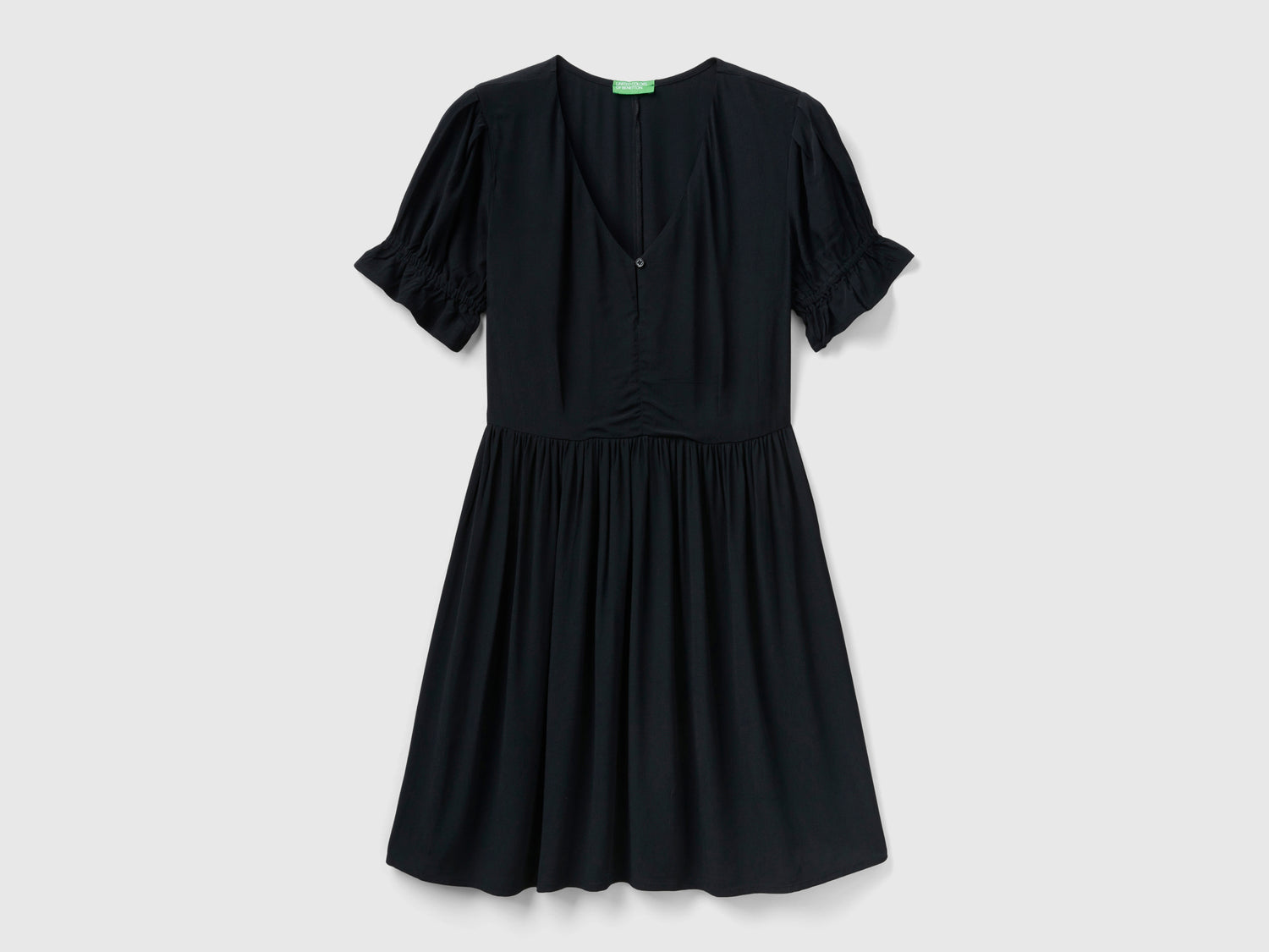 Vestito corto 100% viscosa da donna nero | Benetton Outlet