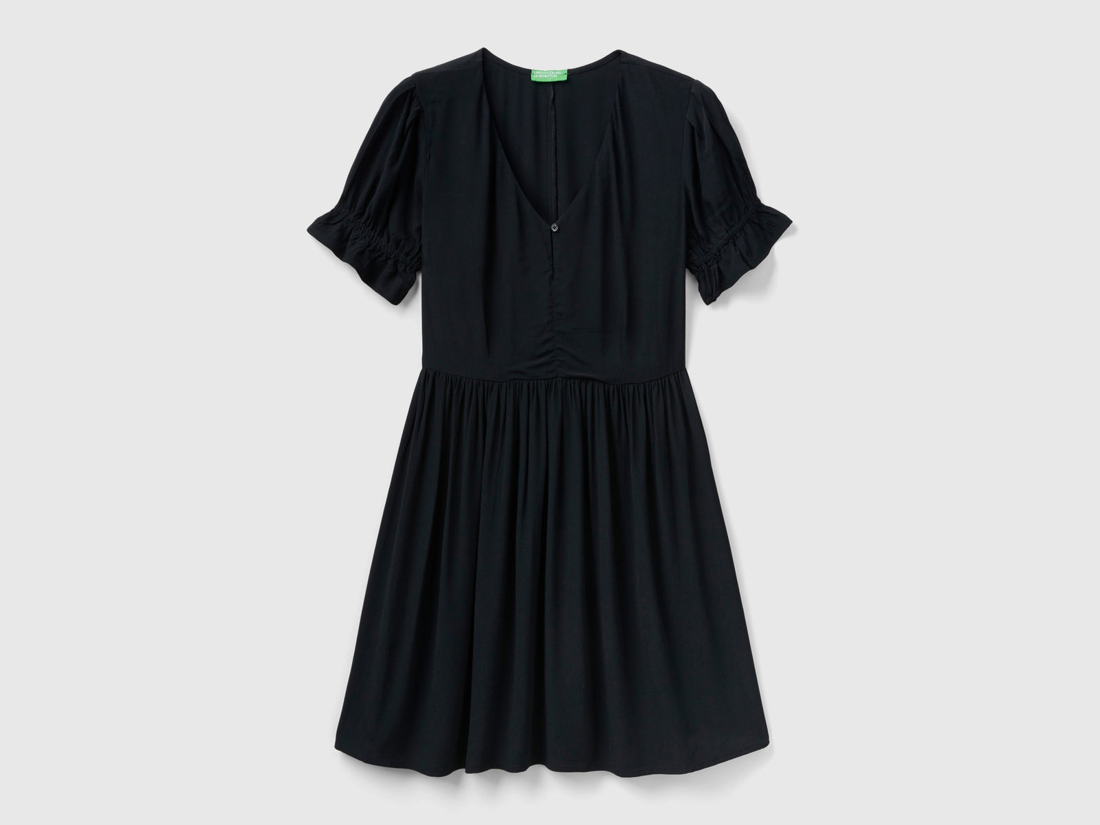 Vestito corto 100% viscosa da donna nero | Benetton Outlet