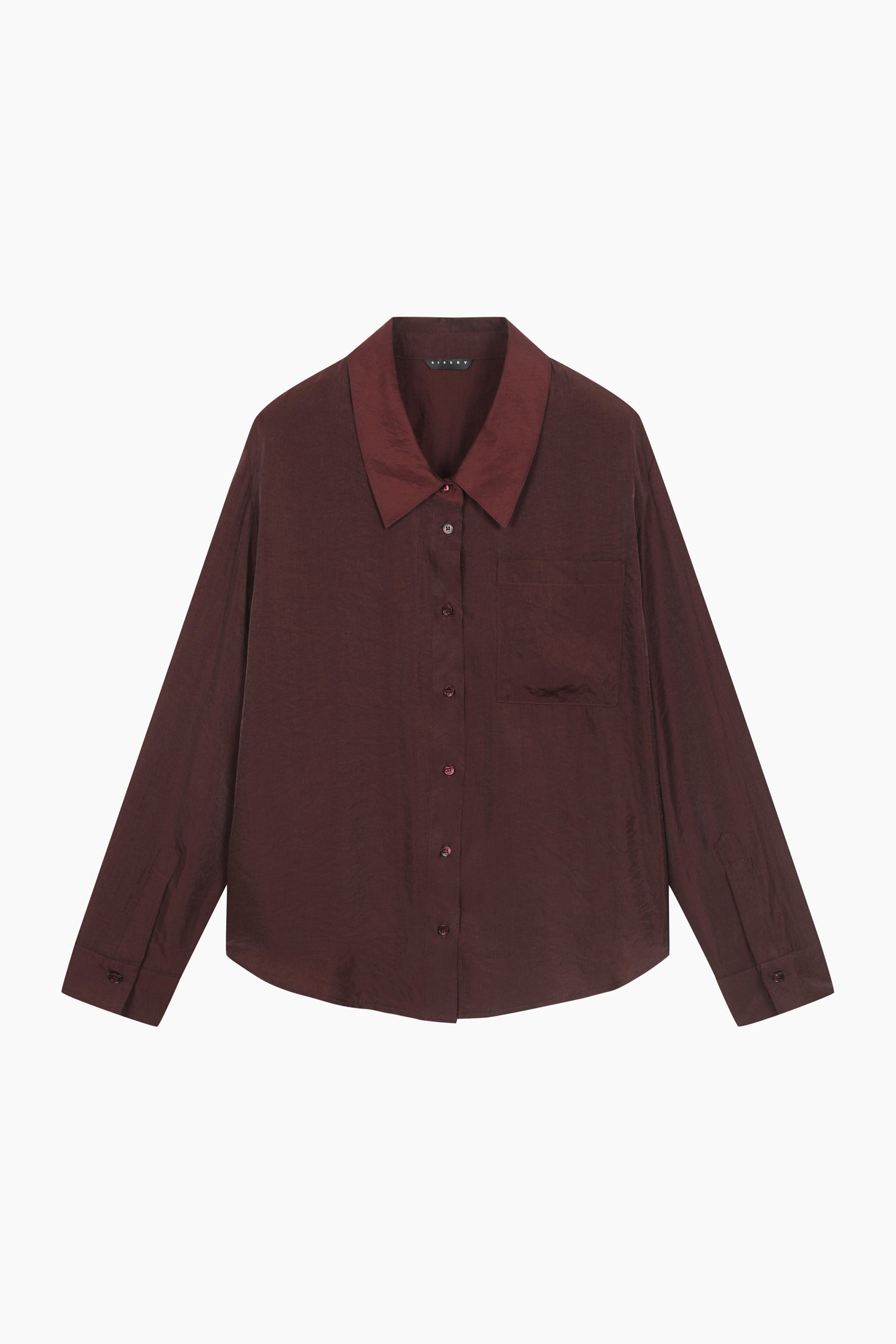 Camicia fluida da donna bordeaux | Sisley Outlet