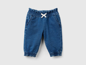 Pantaloni in felpa effetto denim