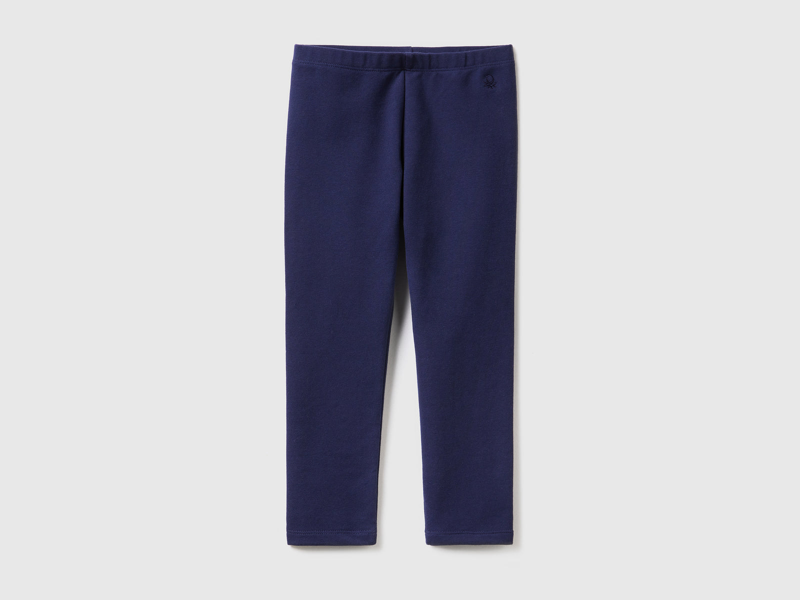 Leggings in calda felpa stretch da bimba blu scuro | Benetton Outlet
