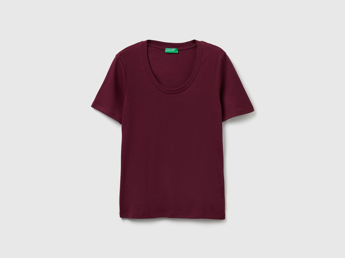 T-shirt manica corta in cotone a fibra lunga