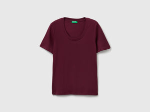 T-shirt manica corta in cotone a fibra lunga