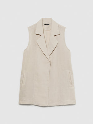 Gilet aperto 100% lino