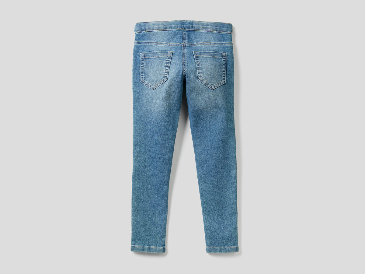 Jeans in denim "" da bambina azzurro 2 | Benetton Outlet