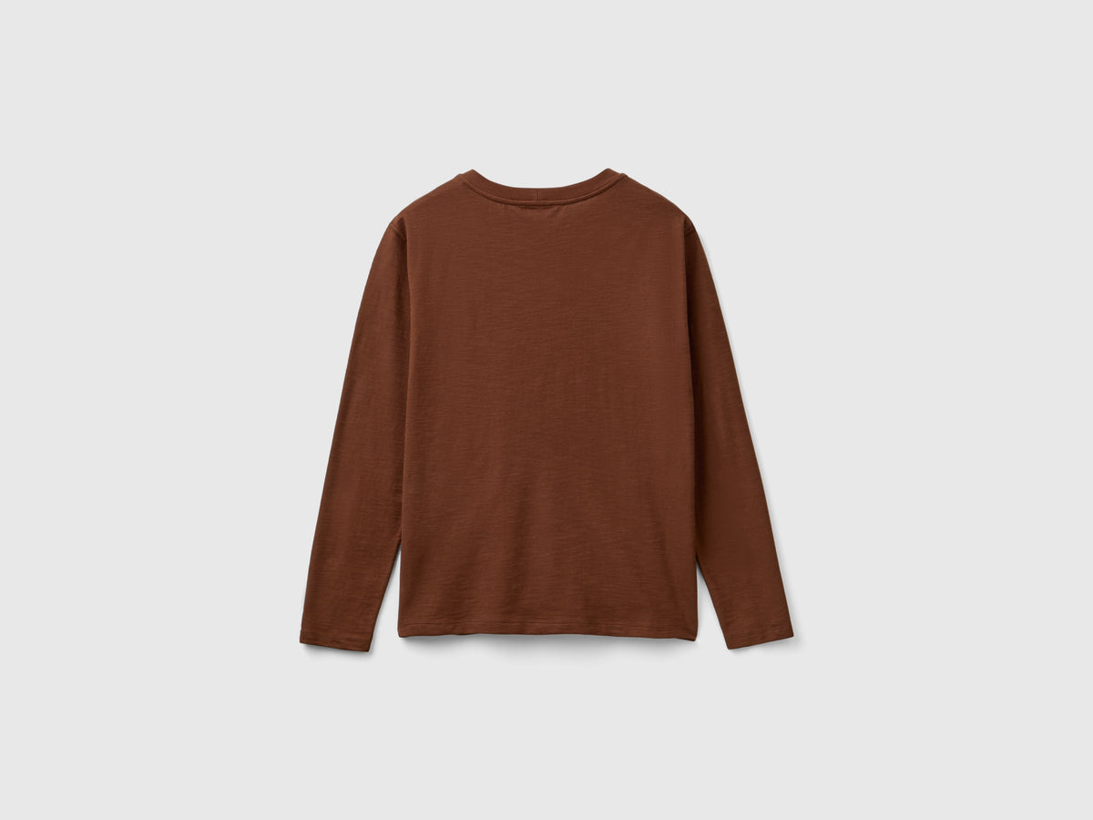 T-shirt manica lunga in cotone leggero