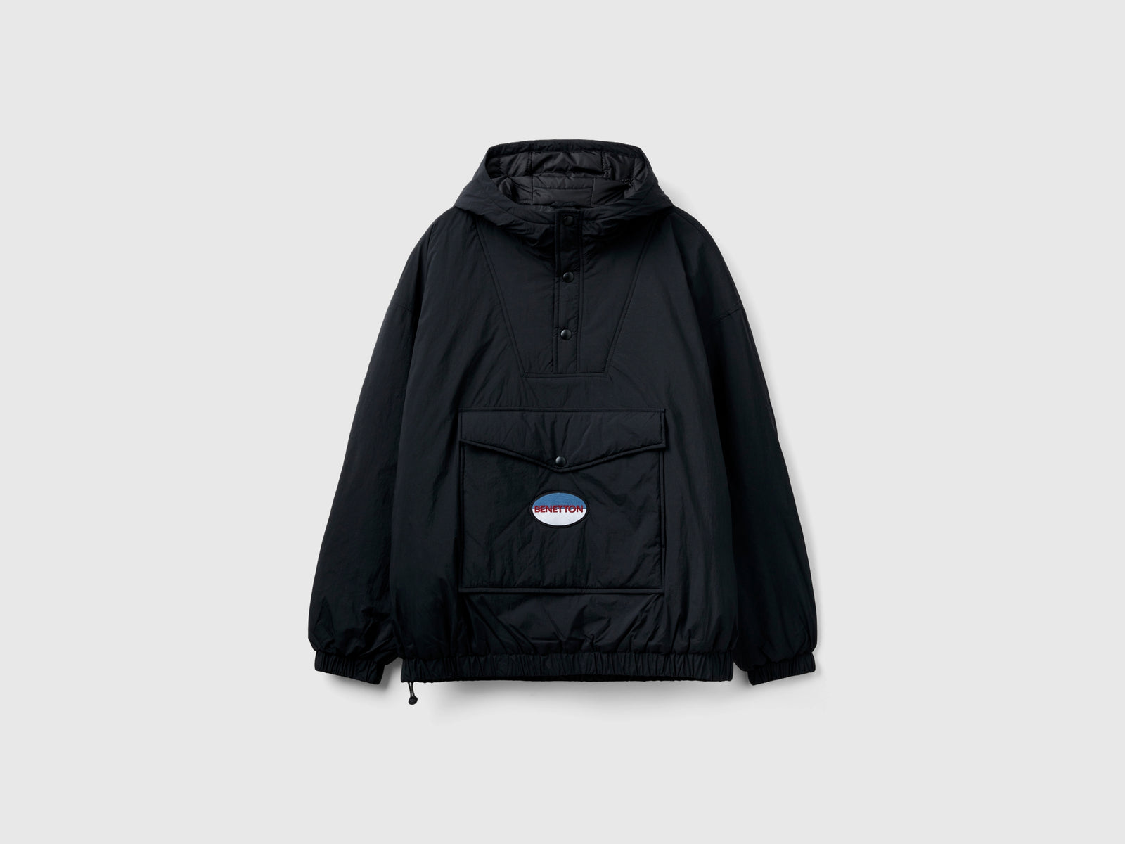 Giubbotto con tascone da uomo nero | Benetton Outlet