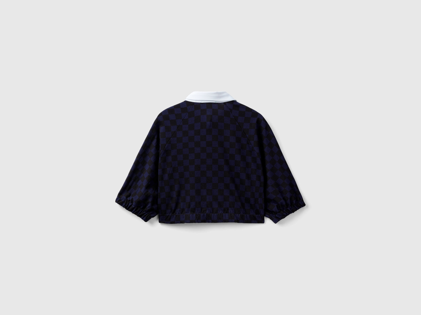 Top cropped a scacchi da donna blu scuro 2 | Benetton Outlet