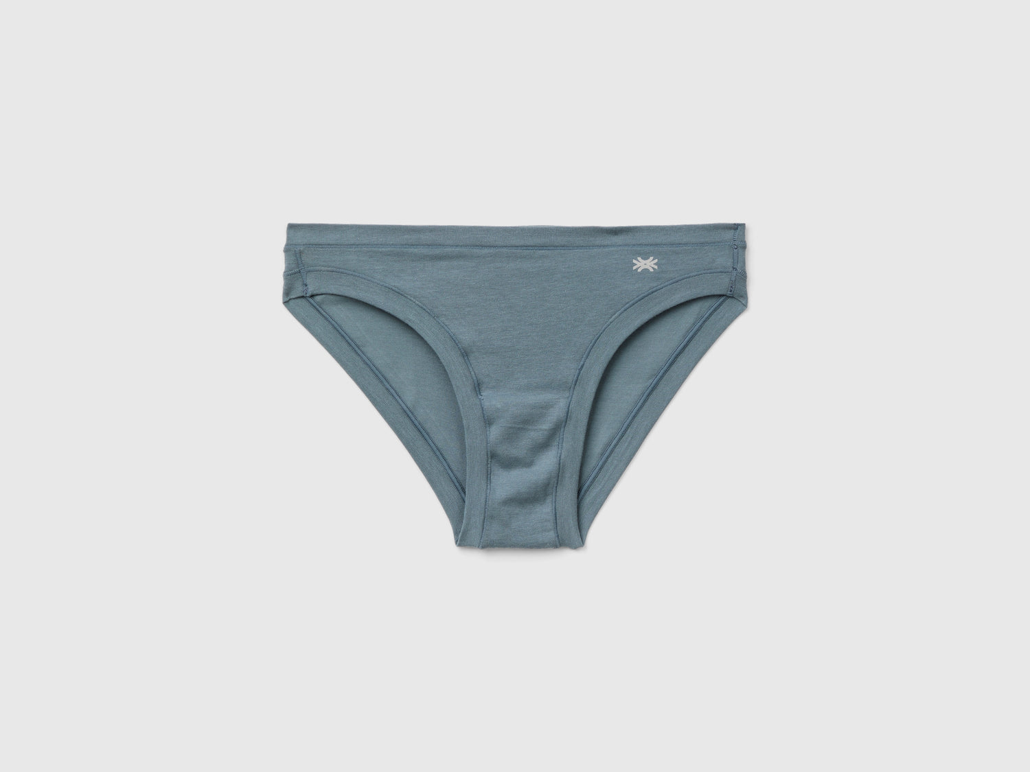 Slip vita bassa in cotone bio super stretch da donna grigio scuro | Benetton Outlet