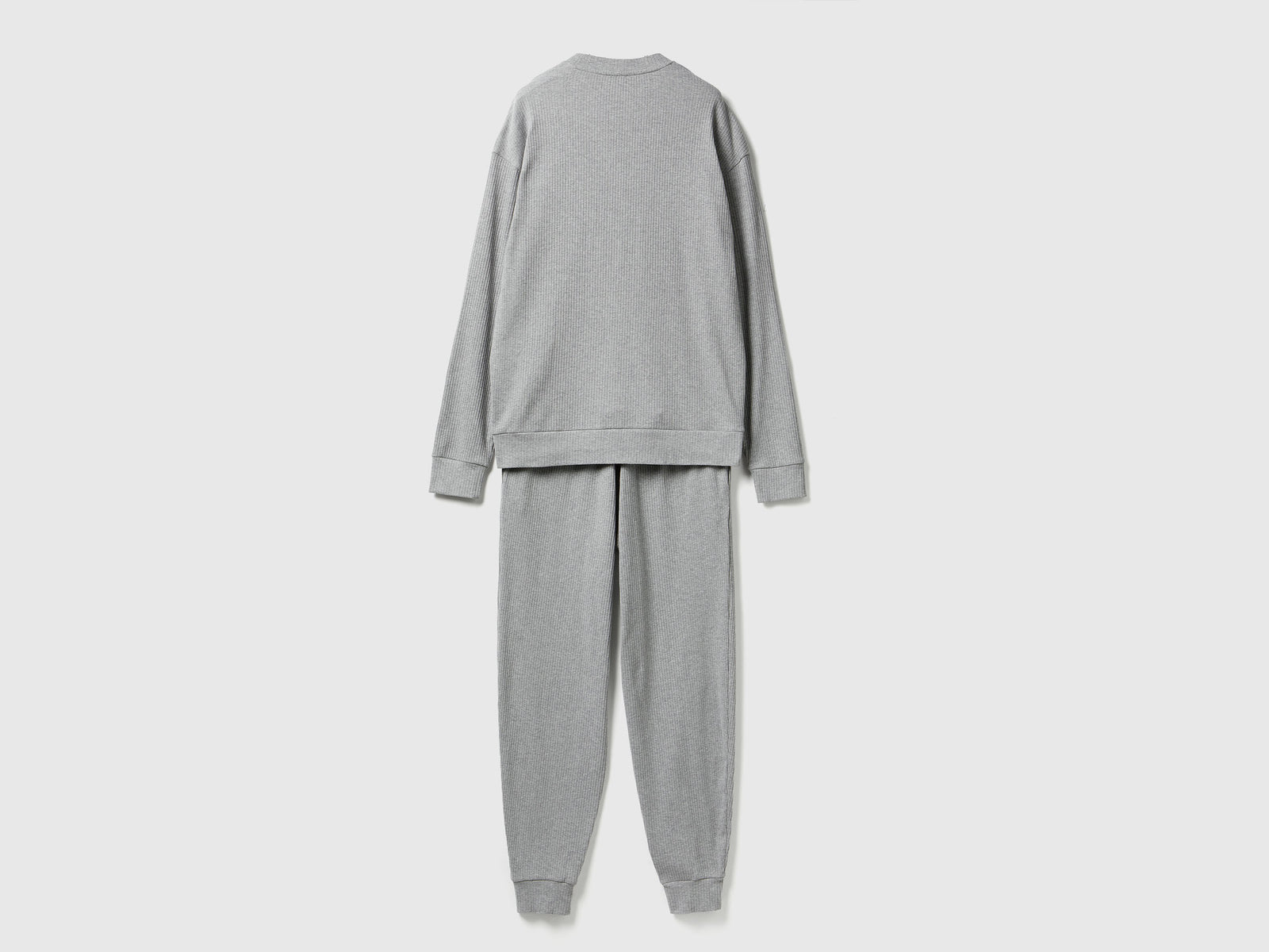 Pigiama in caldo cotone stretch da uomo grigio scuro 2 | Benetton Outlet