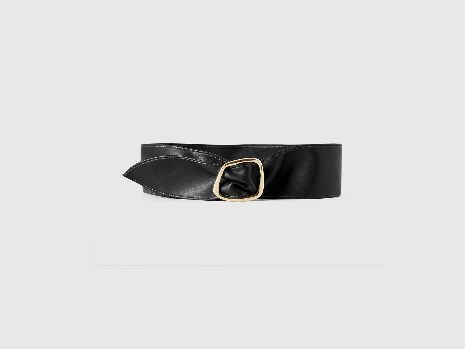 Cintura vita alta in tessuto spalmato da donna nero 3 | Benetton Outlet