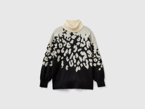 Dolcevita animalier in misto mohair