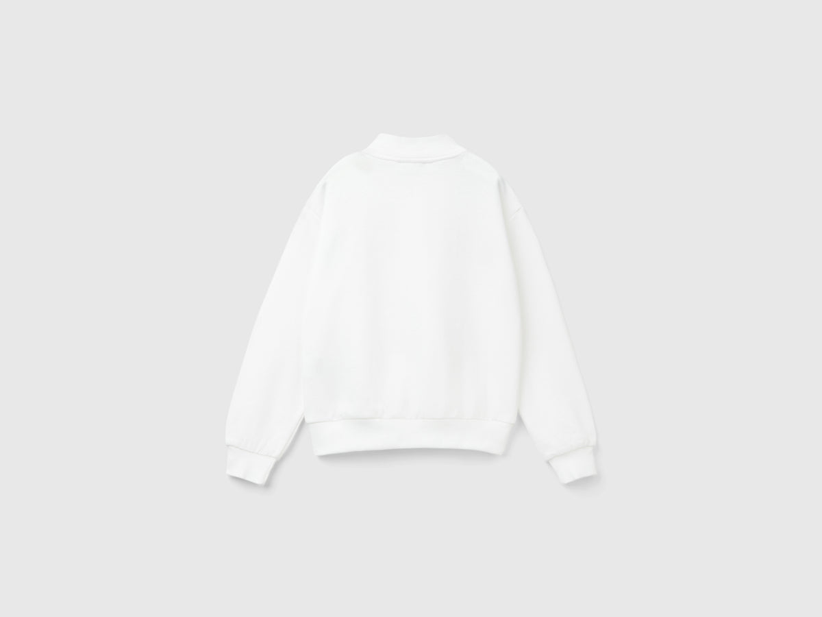 Felpa con zip e colletto