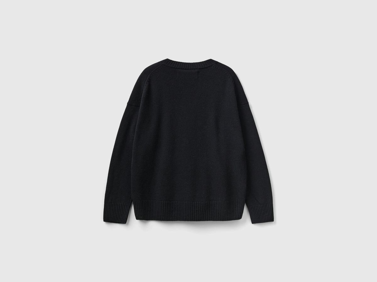 Maglia boxy fit in misto lana