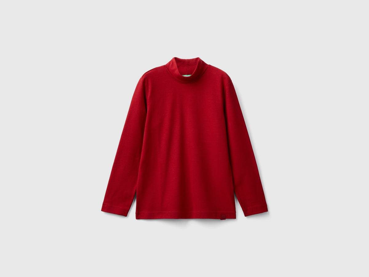 T-shirt dolcevita manica lunga