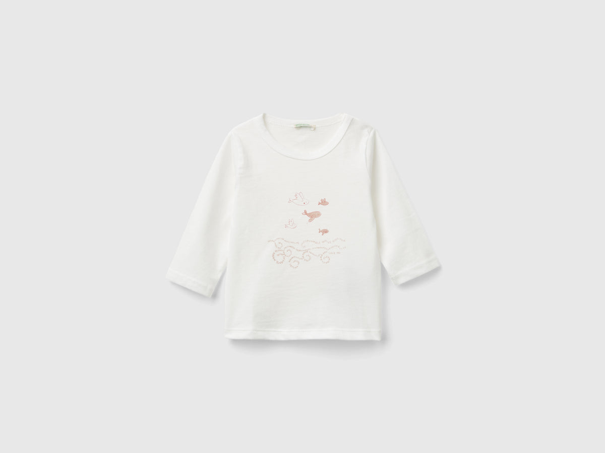 Maglietta con stampa in cotone bio