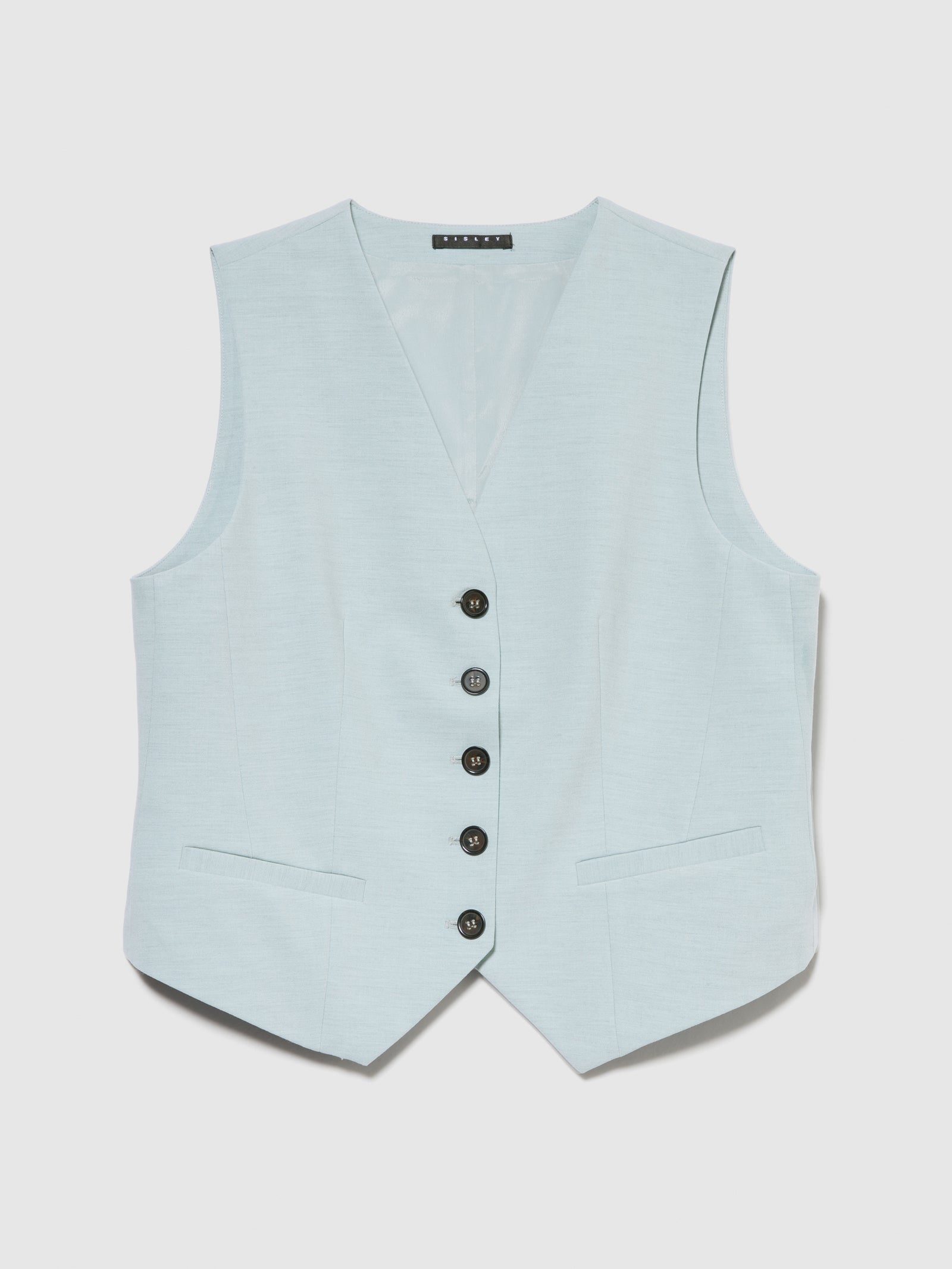 Gilet con bottoni da donna azzurro | Sisley Outlet