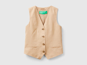 Gilet in puro lino