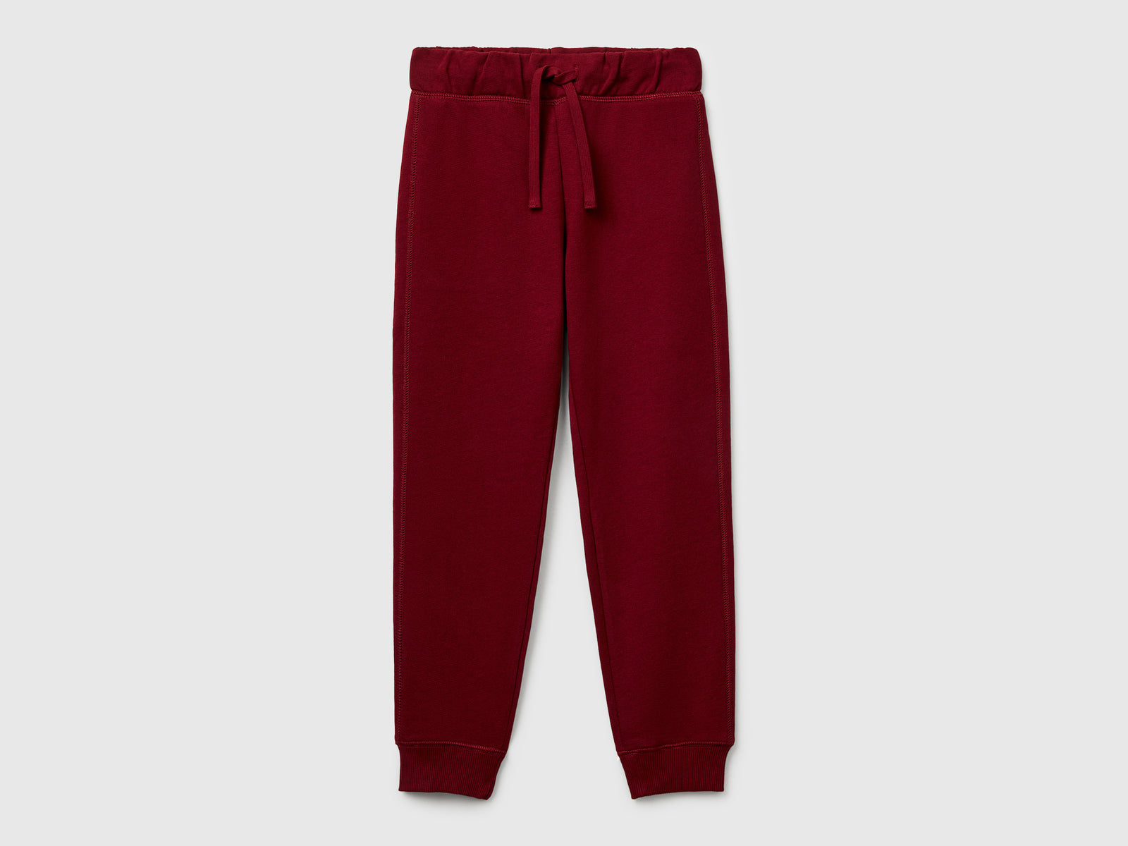 Pantaloni in felpa con logo da bambino bordeaux | Benetton Outlet