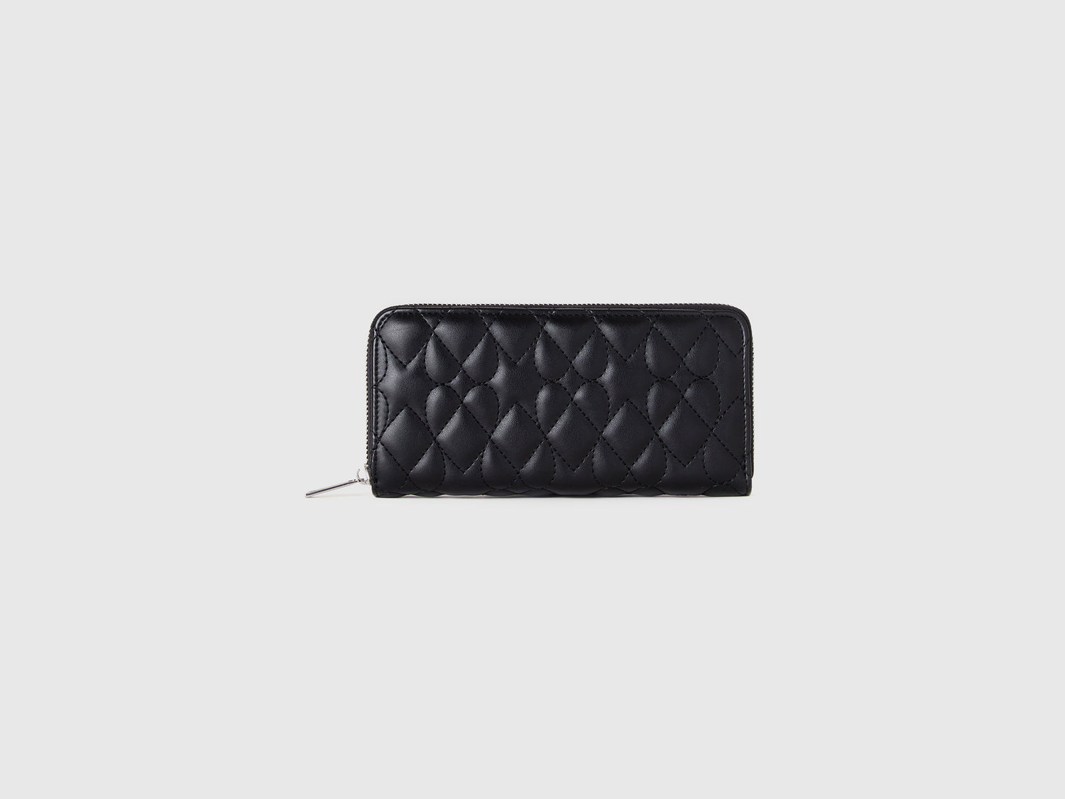 Portafoglio cuore in tessuto spalmato da donna nero | Benetton Outlet