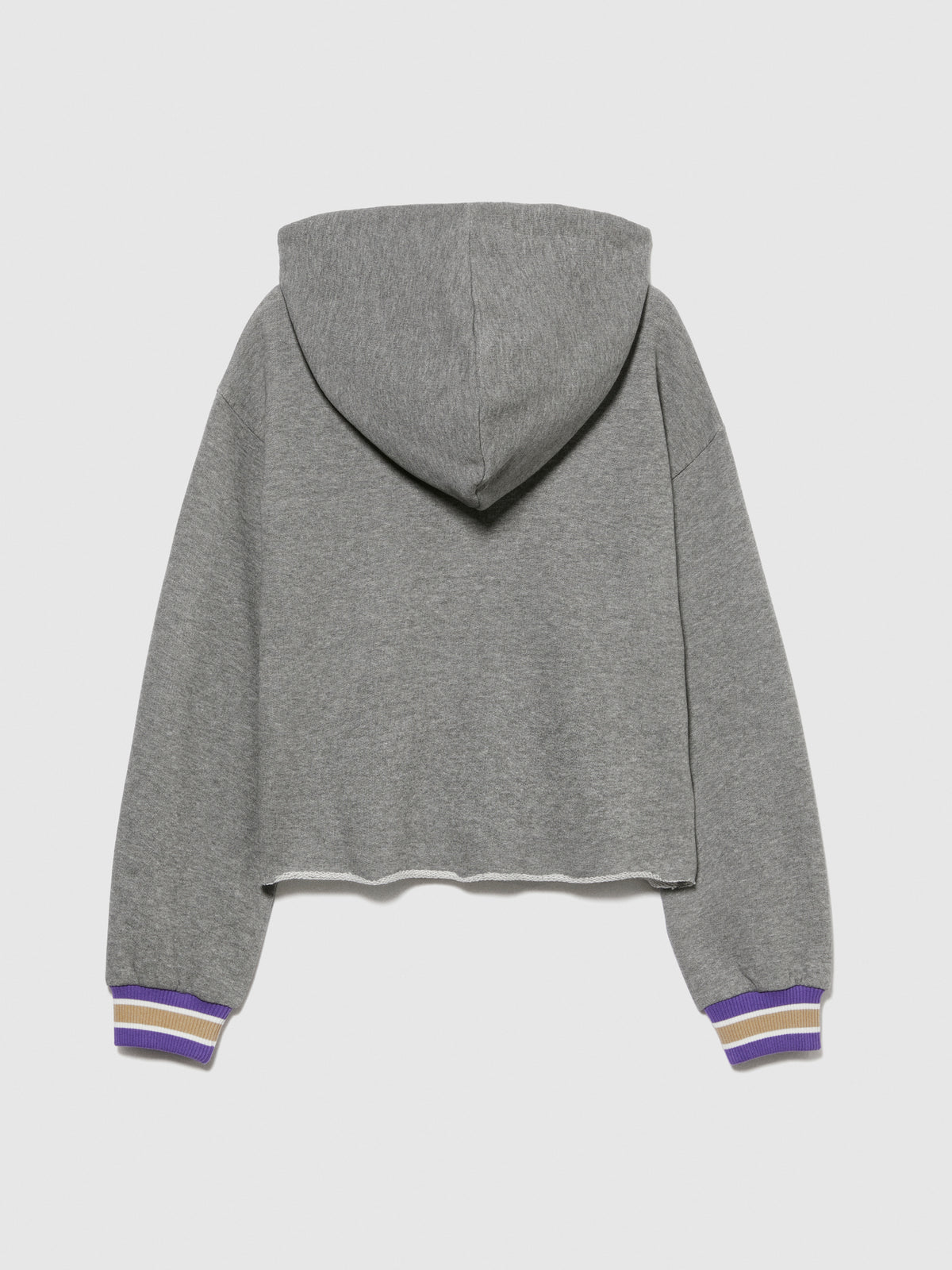 Felpa cropped con ricamo