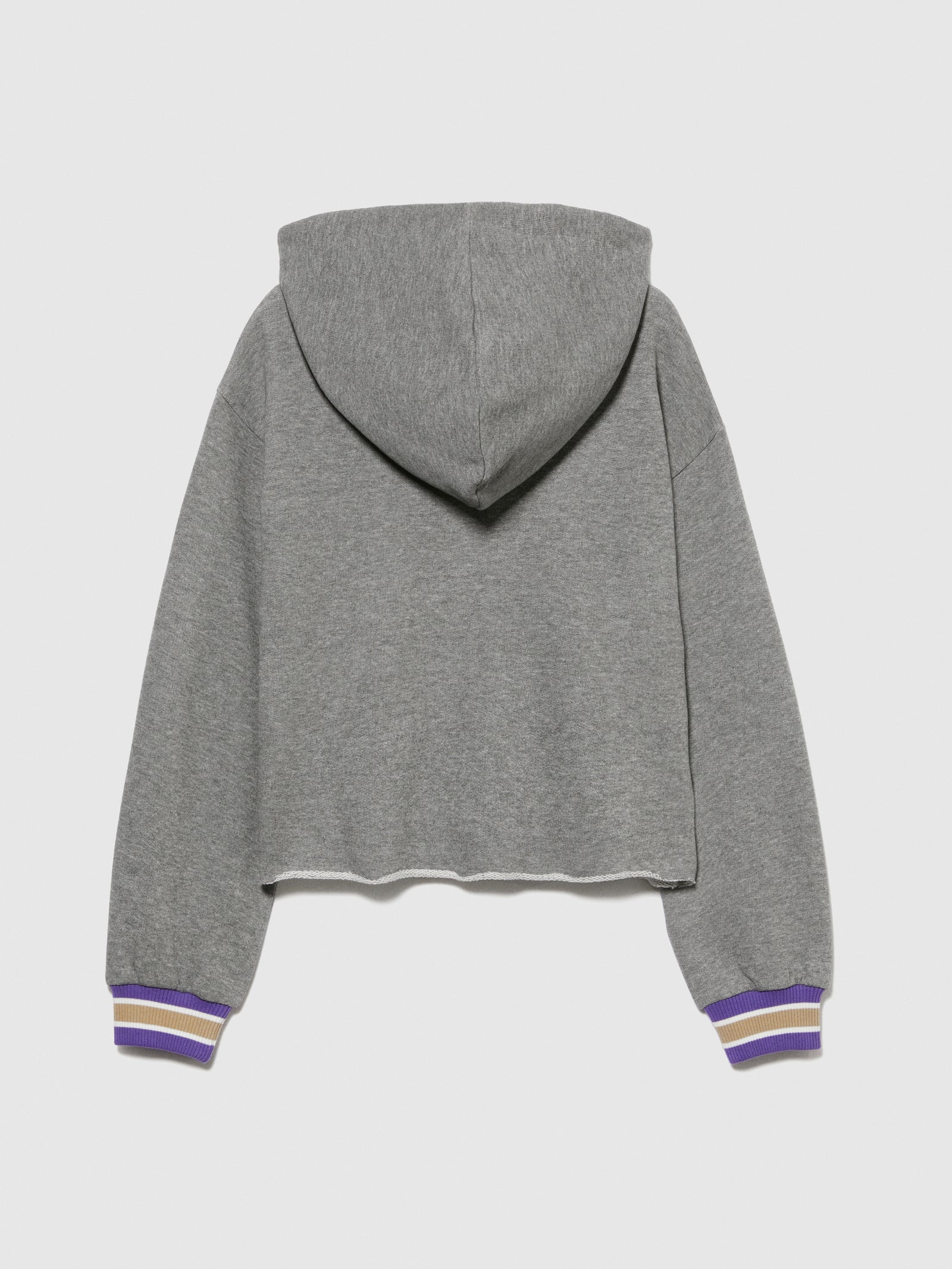 Felpa cropped con ricamo da bambina grigio 2 | Sisley young Outlet