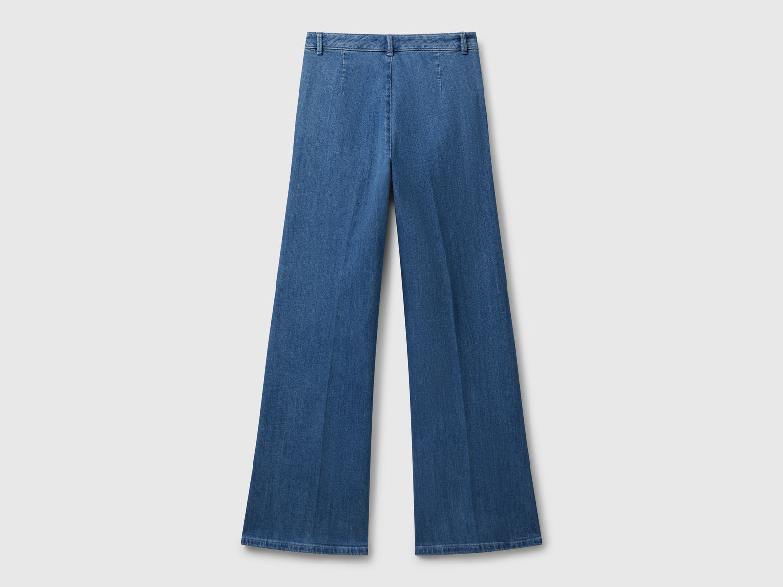 Jeans flare con zip da donna azzurro 2 | Benetton Outlet