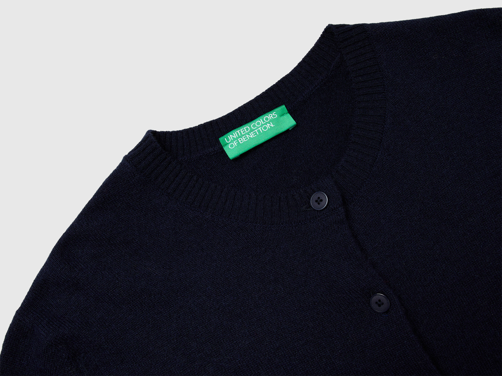 Cardigan in misto lana e cashmere da donna blu scuro 3 | Benetton Outlet