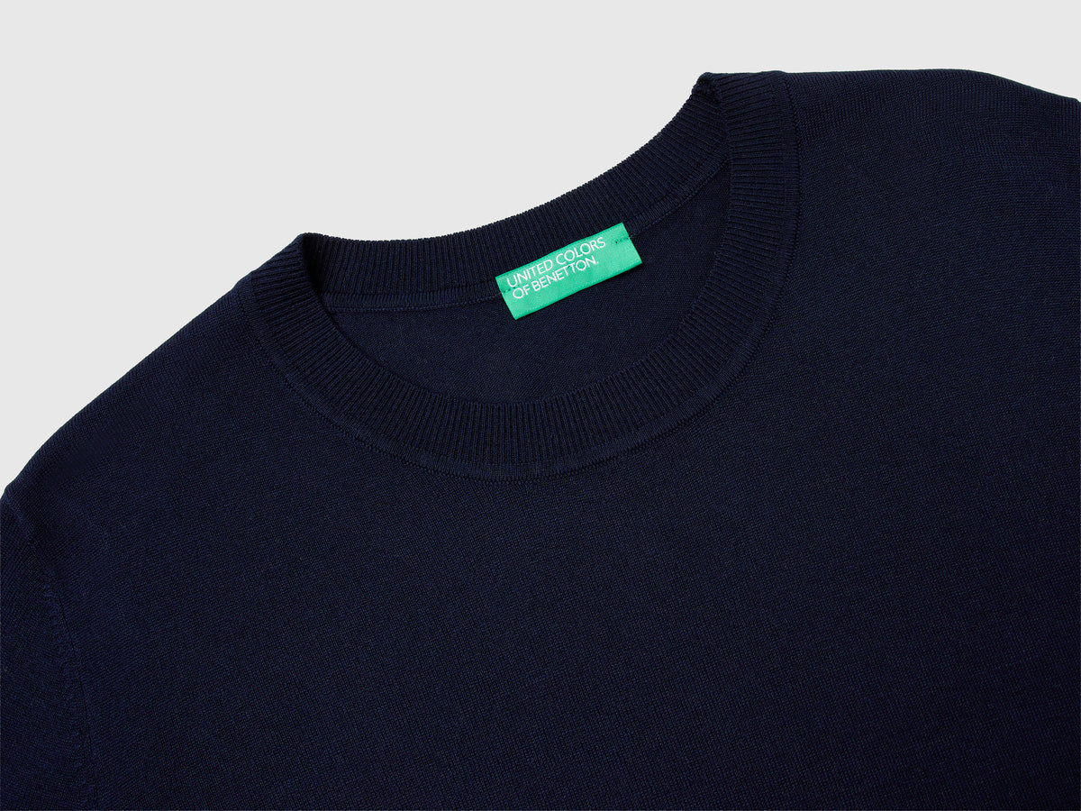 Maglia manica corta in misto seta